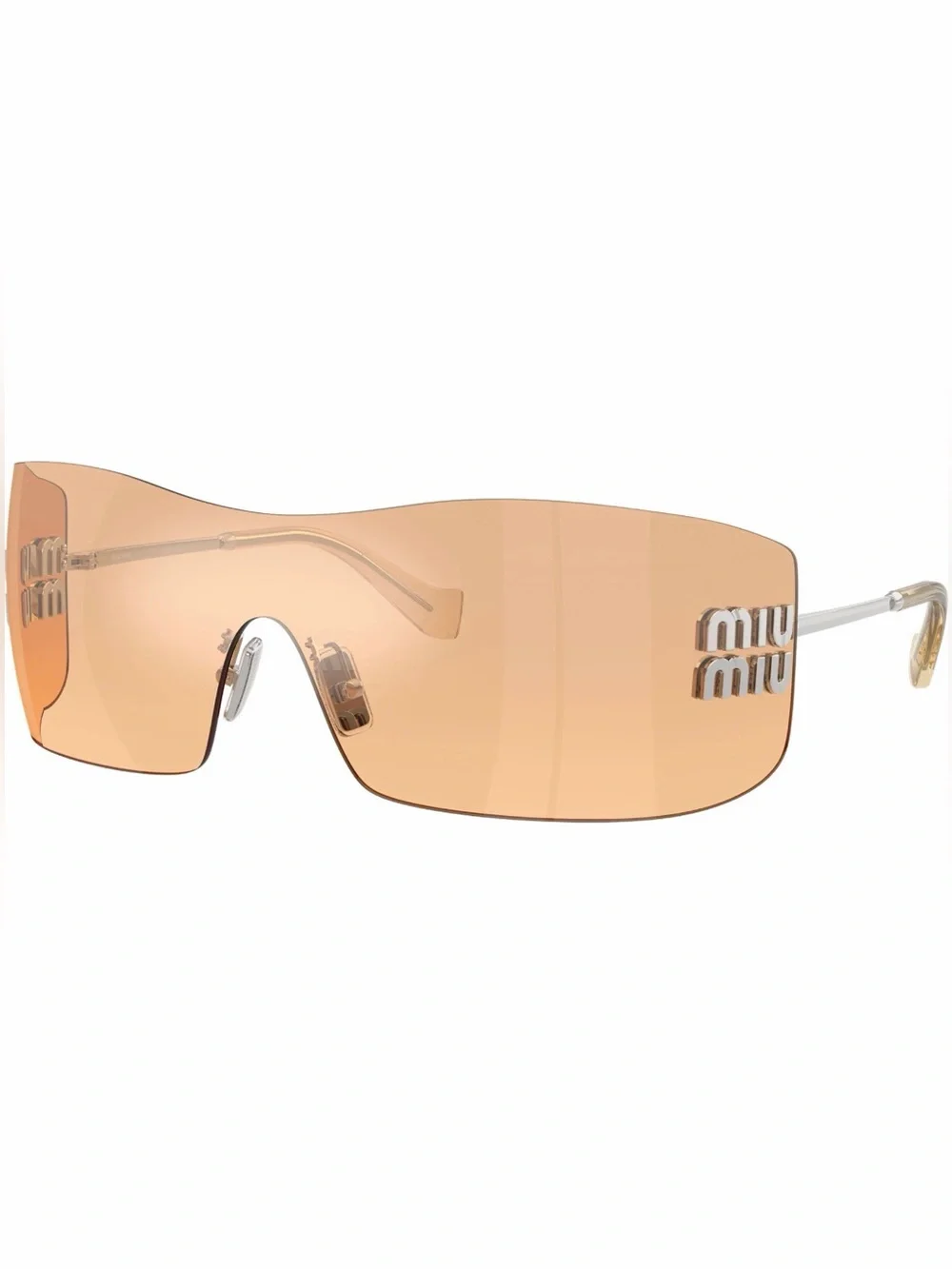 New Miu Miu MUB53S 1BC80Y Orange Mirror Sunglasses Authentic - Picture 3 of 8